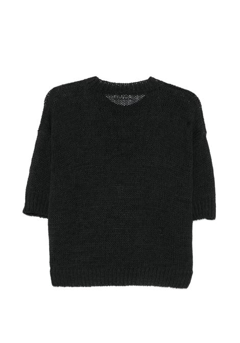 maglia giricollo donna nera ROBERTO COLLINA | 261FXA4102109